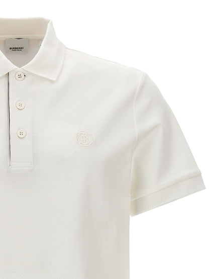 Polo Shirt by Burberry for men in cotton white presents a distinguished silhouette, showcasing a sophisticated and distinguished for a truly distinguished finish.