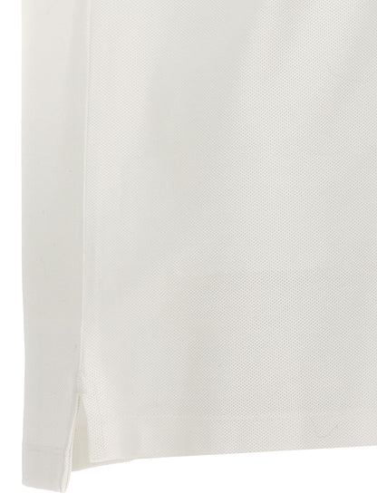 Polo Shirt by Burberry for men in cotton white presents a sleek silhouette, featuring a refined and for a sleek finish.