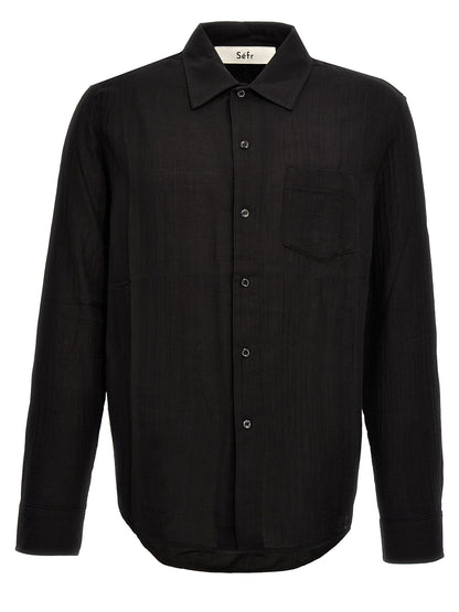 SÉFR Black Cotton Blouse