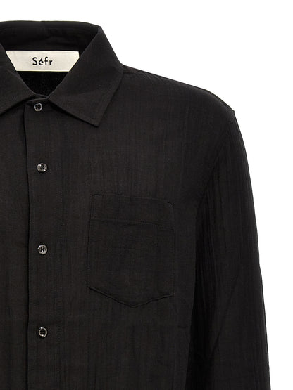 SÉFR Black Cotton Blouse