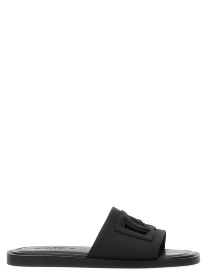 Dolce & Gabbana Black Polyethylene Slides