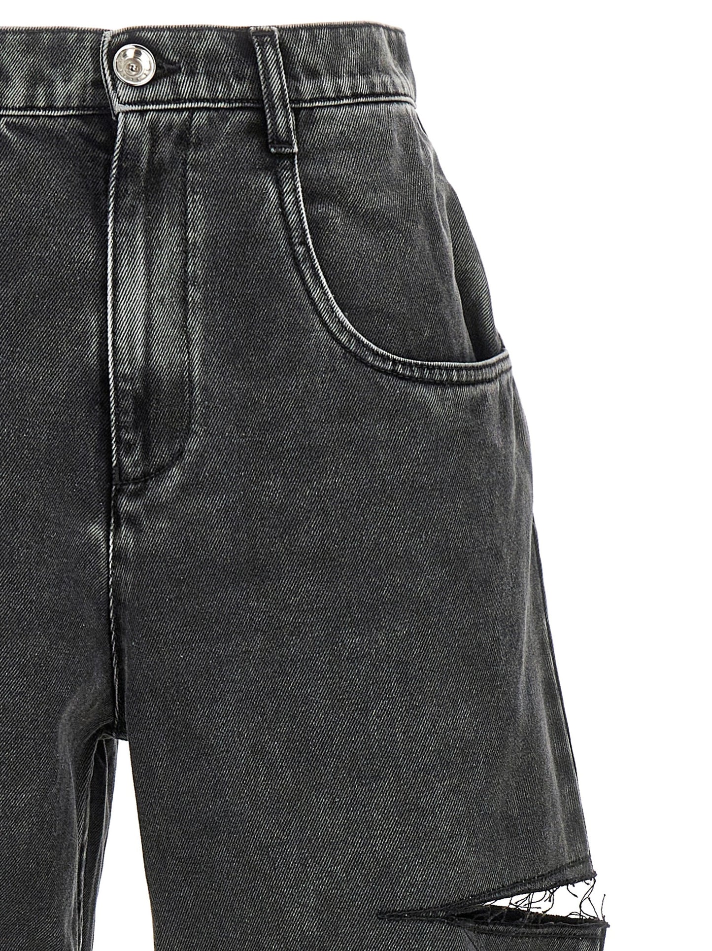 Maison Margiela Black Cotton Straight-Leg Jeans