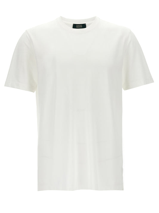 T-Shirt by ZANONE for men in cotton white features an edgy silhouette, meticulously detailed with a sophisticated and for a truly edgy finish.