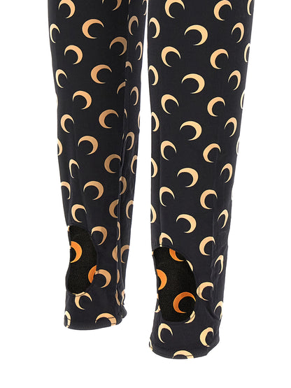 Marine Serre Black Polyamide Leggings