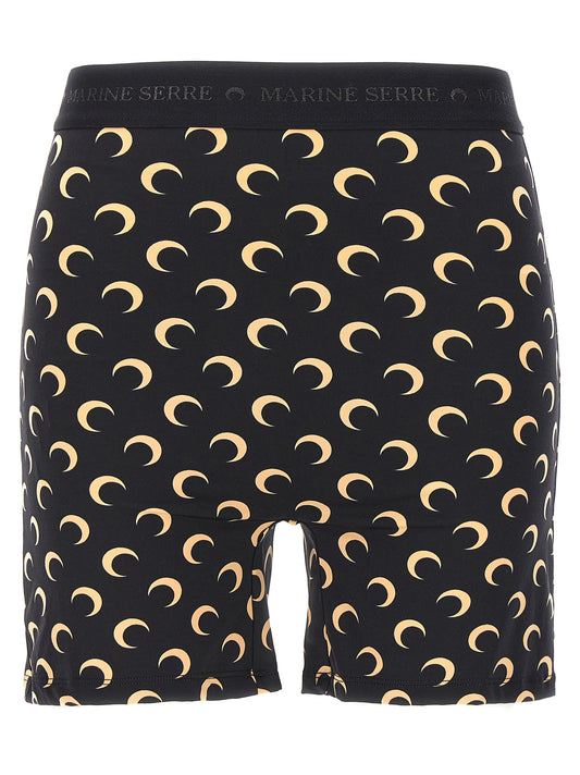 Activewear Leggings by Marine Serre for women in stretch polyamide black features a athletic leggings and with a long cut, showcasing technical for a athletic finish.