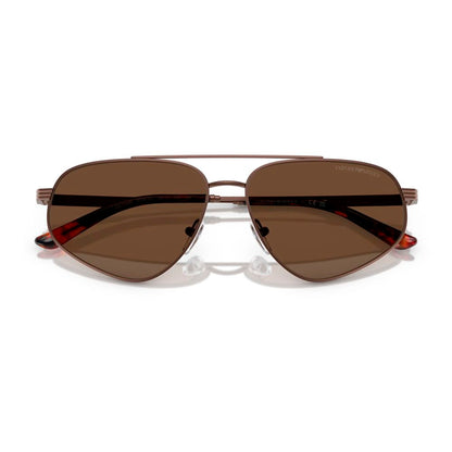 Emporio Armani Brown Metal Sunglasses