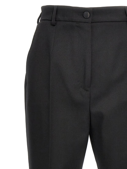 Dolce & Gabbana Black Virgin Wool Dress Pants