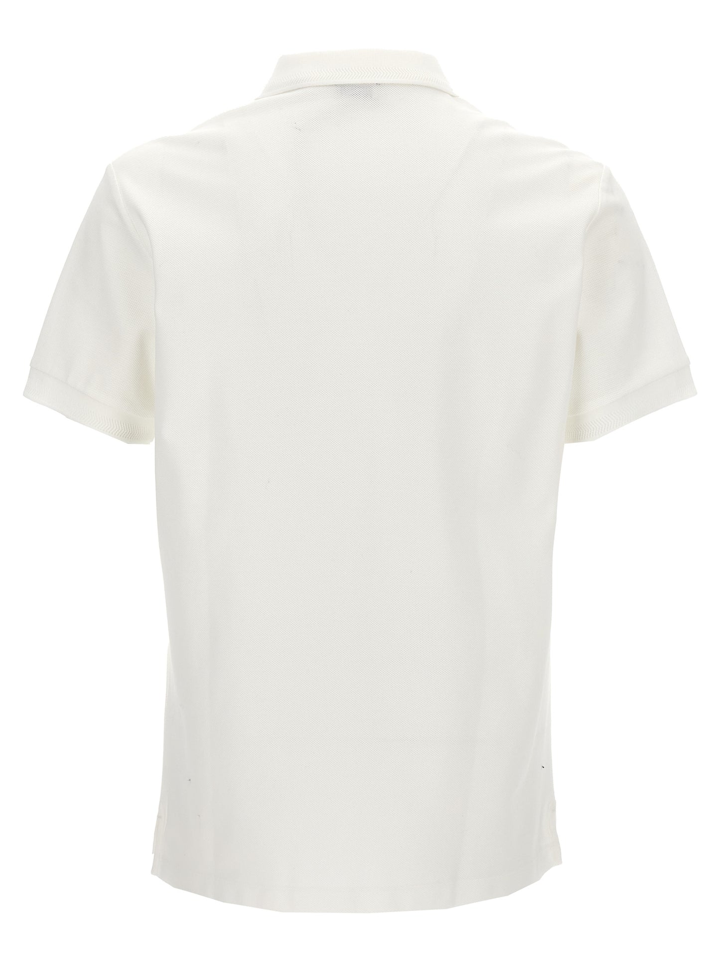 Polo Shirt by Burberry for men in cotton white showcases a sharp silhouette, detailed with a refined and sharp for a sophisticated finish.