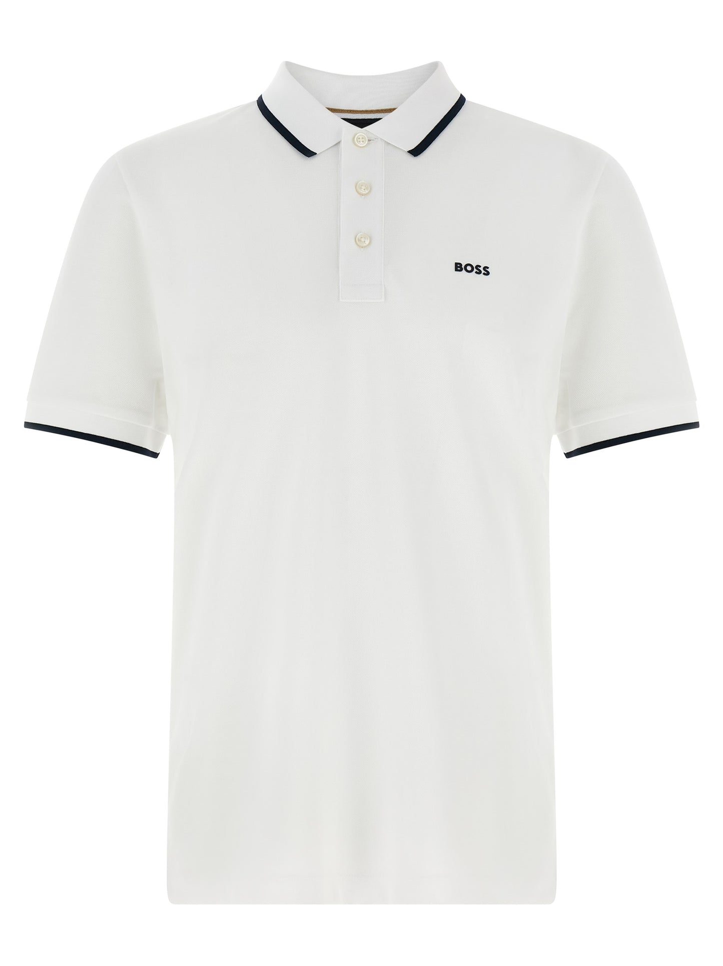 Hugo Boss White Cotton Polo Shirt