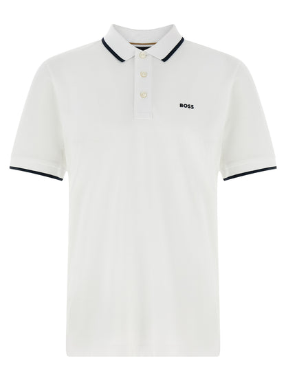 Hugo Boss White Cotton Polo Shirt
