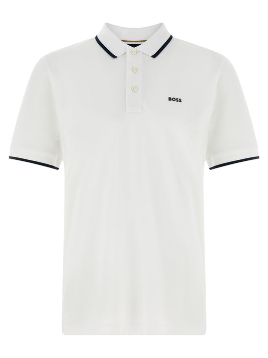 Hugo Boss White Cotton Polo Shirt