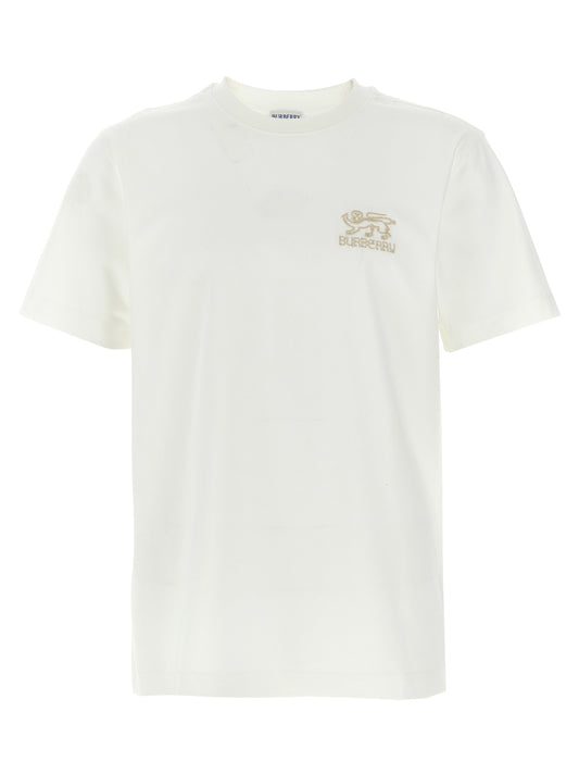 T-Shirt by Burberry for men in organic cotton white features an on trend silhouette, perfectly showcasing a on trend short-sleeve and crew neckline for an elevated aesthetic.