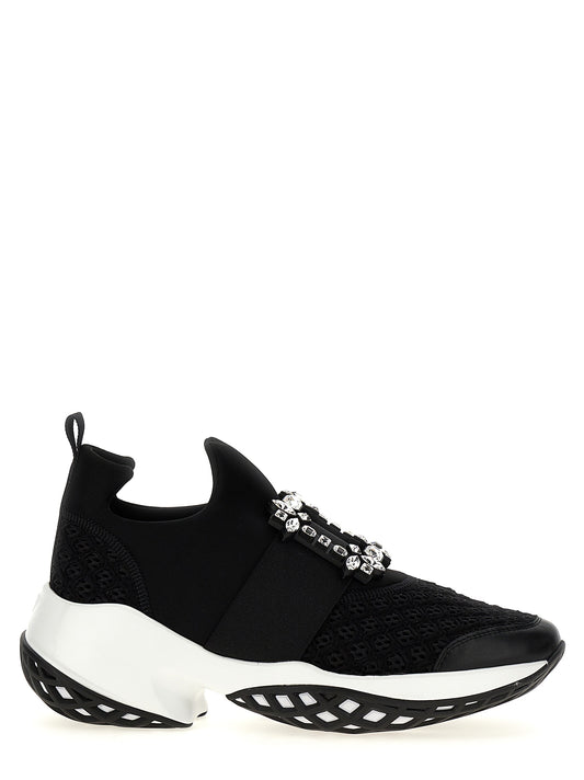 Roger Vivier Black Polyester Athletic Sneakers