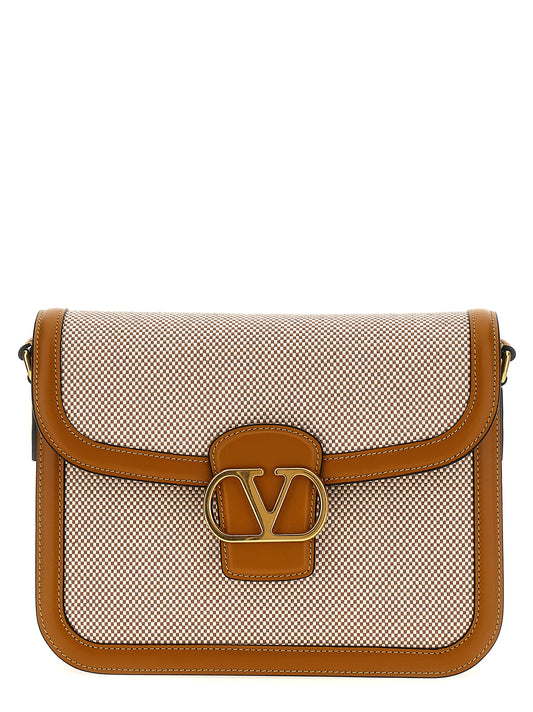 Shoulder Flap Bag by Valentino Garavani for women in cotton polyester canvas multicolor & signature features a effortless sophistication silhouette, secured by a flap & magnetic with ample and versatile shoulder-strap & adjustable-strap for a effortless sophistication finish.