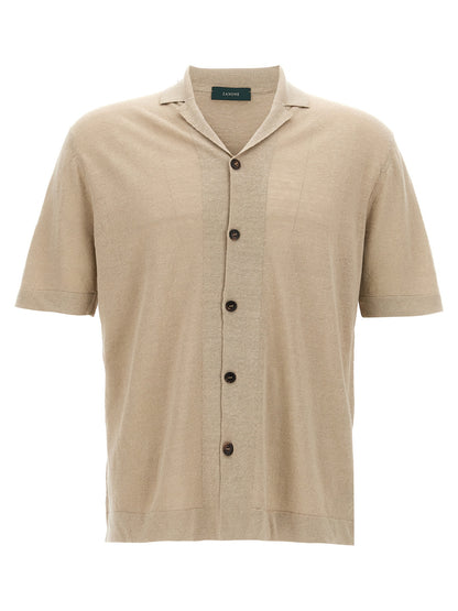 ZANONE Beige Linen Blouse
