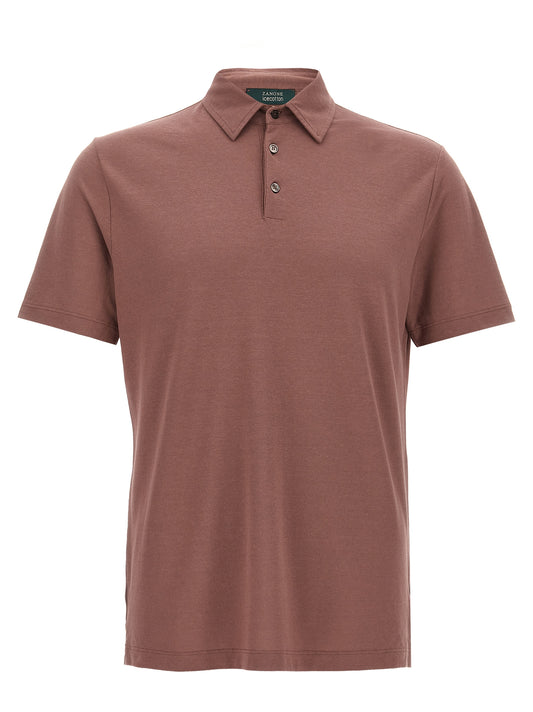 ZANONE Brown Cotton Polo Shirt
