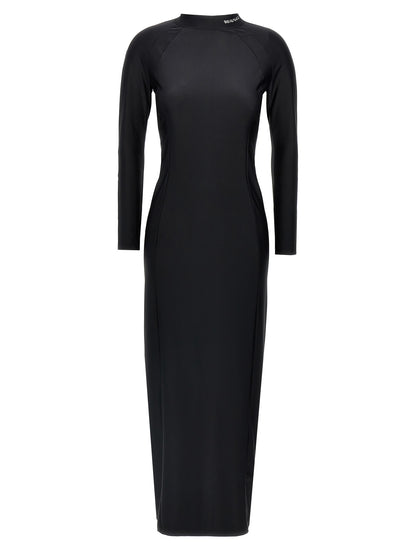 T BY ALEXANDER WANG Black Nylon Midi Dress