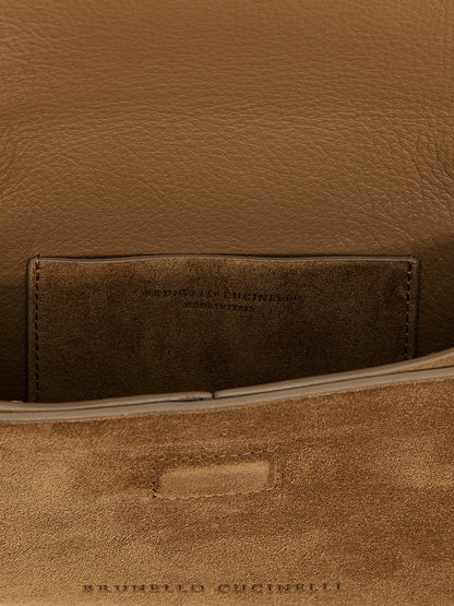 Brunello Cucinelli Brown Calfskin Clutch Bag