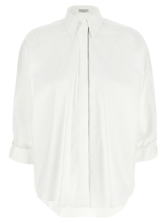 Brunello Cucinelli White Cotton Blouse