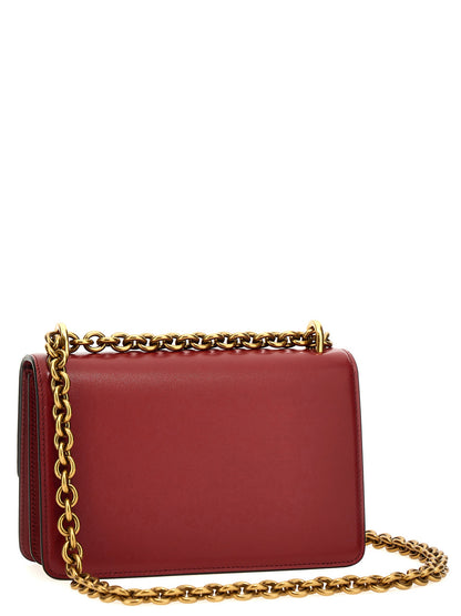 Valentino Garavani V Logo Calfskin Leather 2-in-1 Shoulder & Crossbody Flap Bag - Multicolor Red Signature
