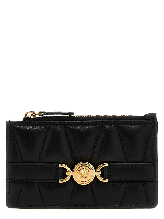 Cardholder Card Case by Versace for women in polyester black features an refined silhouette from the Heart Medusa Polyester Cardholder Card Case collection, highlighting refined card-organization for a premium and sophisticated look.