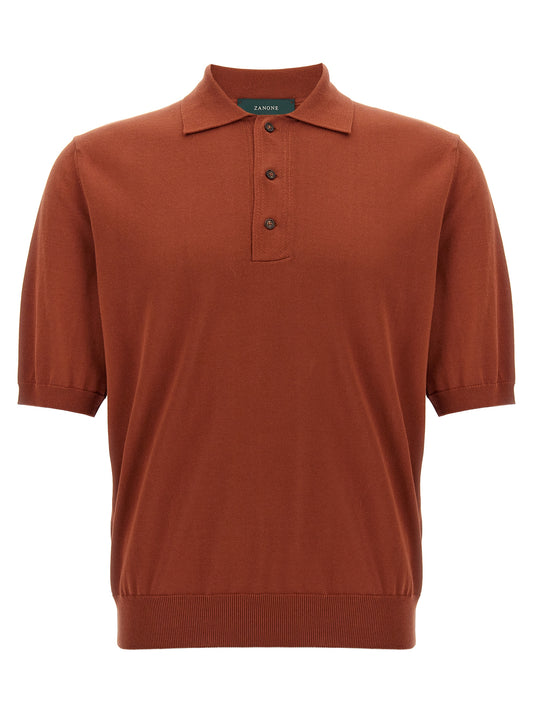 Polo Shirt by ZANONE for men in cotton multicolor & red features a eye catching silhouette, showcasing a refined and for a eye catching finish.