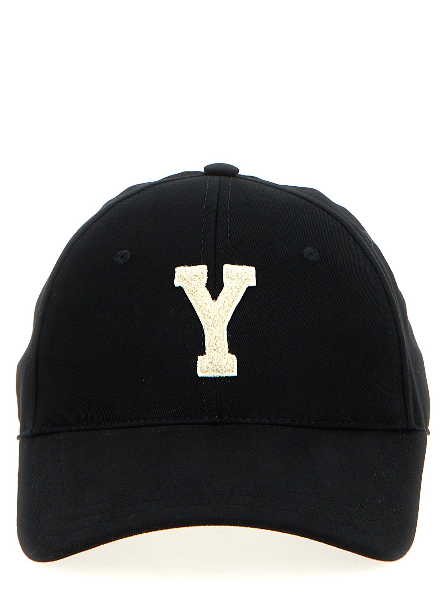 Saint Laurent College Cotton Baseball Cap - Black