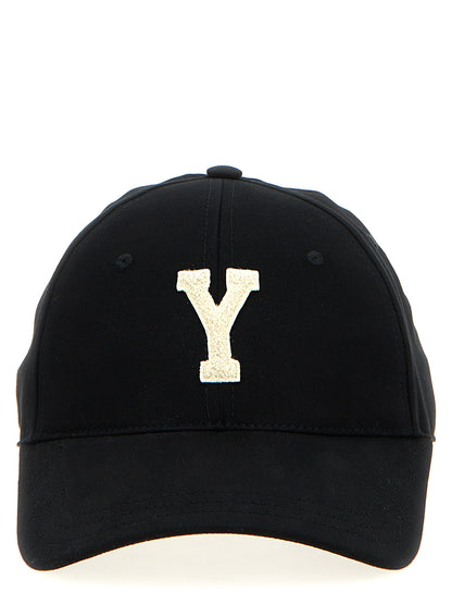 Saint Laurent College Cotton Baseball Cap - Black