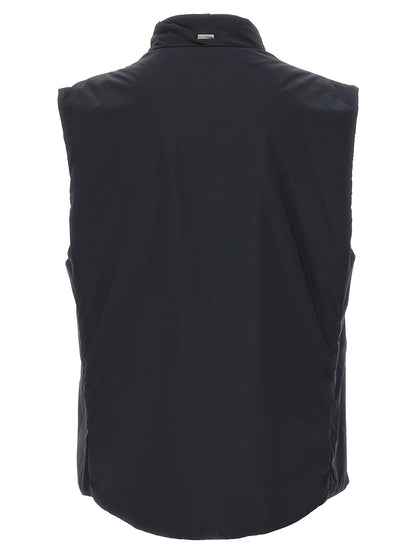Herno Black Polyamide Sleeveless Jacket