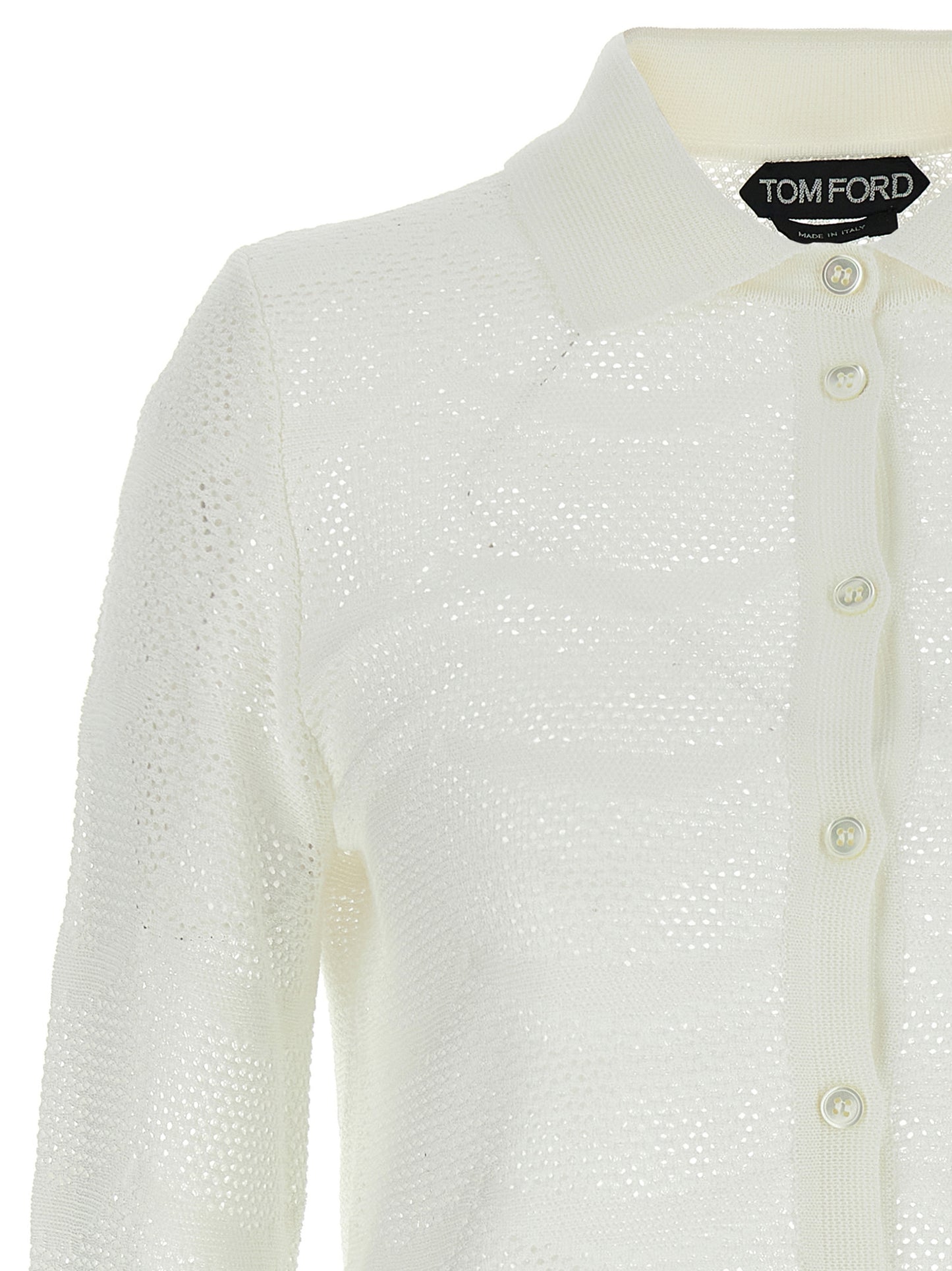Tom Ford White Cotton Cardigan