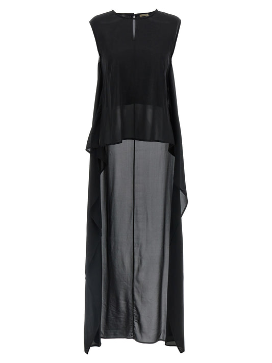 Tank Top by DI.LA3 PARI' for women in silk black presents a uncompromising silhouette, artfully detailed with a uncompromising crew neckline and sleeveless for a sophisticated, uncompromising finish.