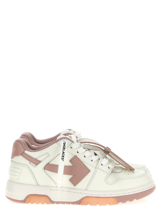 Sneakers by Off-White for women in polyester rubber leather multicolor, pink & white presents a impeccable silhouette as Women's Low Top Polyester Rubber Leather Sneakers, expertly defined by a impeccable low-top style for a impeccable, high-fashion look.
