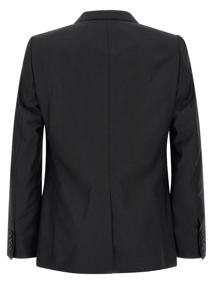 Dolce & Gabbana Black Virgin Wool Two-Piece Suit