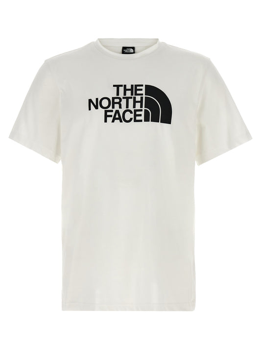 T-Shirt by The North Face for men in cotton polyester white & print features a plush silhouette, showcasing a sophisticated and for a truly plush finish.