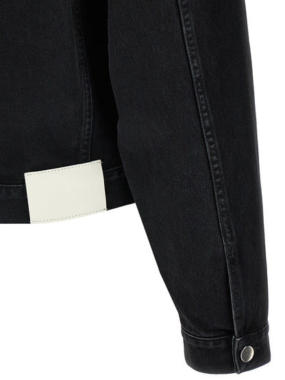 Loulou De Saison Black Organic Cotton Denim Jacket