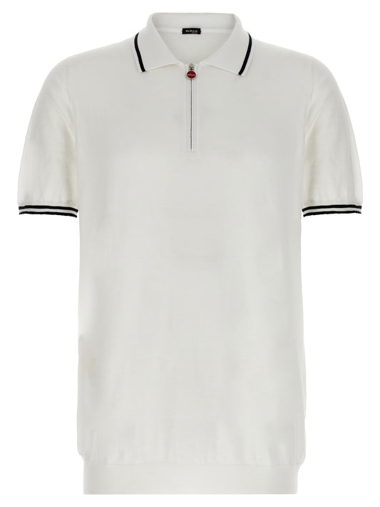 This Polo Shirt by Kiton for men in cotton white presents a flawless silhouette, showcasing flawless detailing and a refined for a truly flawless aesthetic.