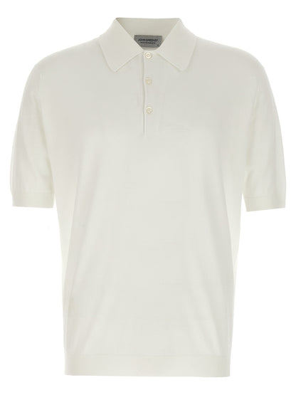 JOHN SMEDLEY White Cotton Polo Shirt