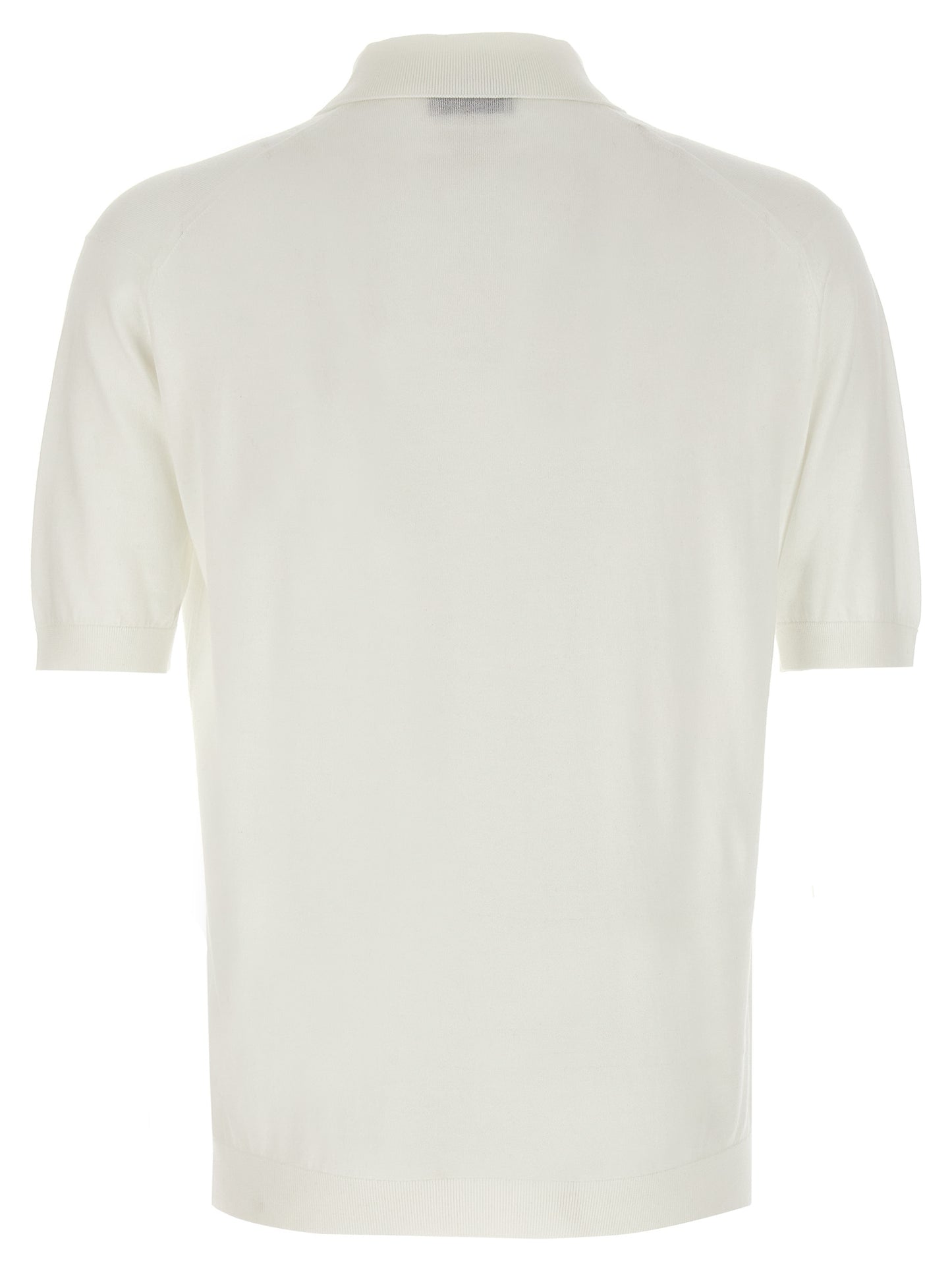 JOHN SMEDLEY White Cotton Polo Shirt