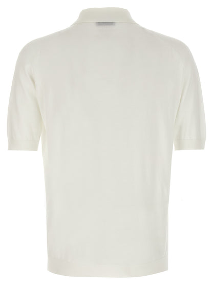 JOHN SMEDLEY White Cotton Polo Shirt