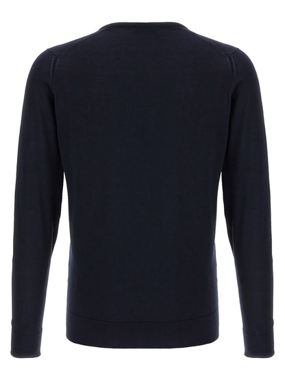 JOHN SMEDLEY Blue Cotton Cardigan