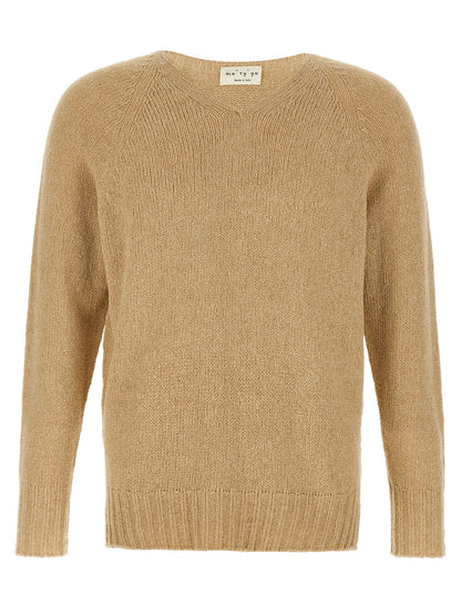 MA'RY'YA Beige Cotton Cardigan