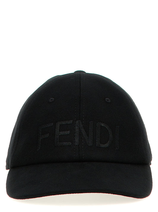 This Baseball Cap by Fendi for men in stretch cotton canvas black presents a distinguished silhouette, meticulously showcasing the signature aesthetic and high-end profile of the 9 To 5 Stretch Cotton Canvas Baseball Cap.