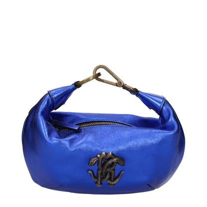 Roberto Cavalli Blue Leather Handbag