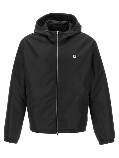 Fendi Black Polyester Shell Jacket