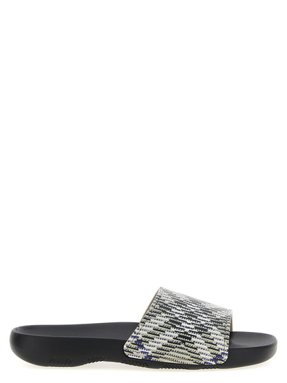 Burberry Multicolor Polyurethane Slides