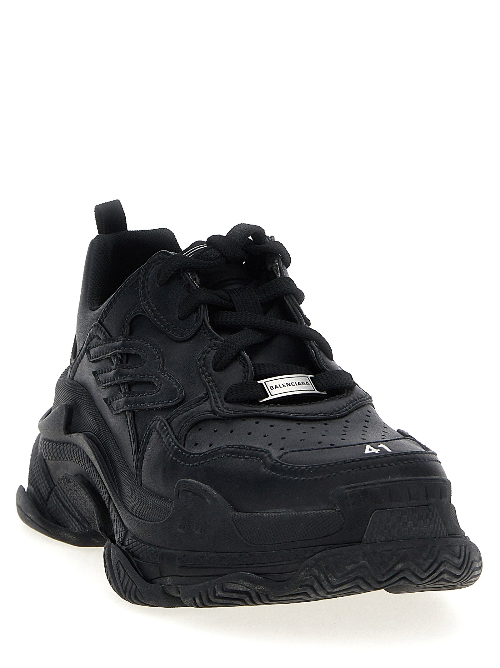 Athletic Sneakers by Balenciaga for men in polyethylene & polyurethane black features an exquisite silhouette, showcasing the premium athletic style of the Men's Athletic Polyethylene & Polyurethane Sneakers with an exquisite finish.