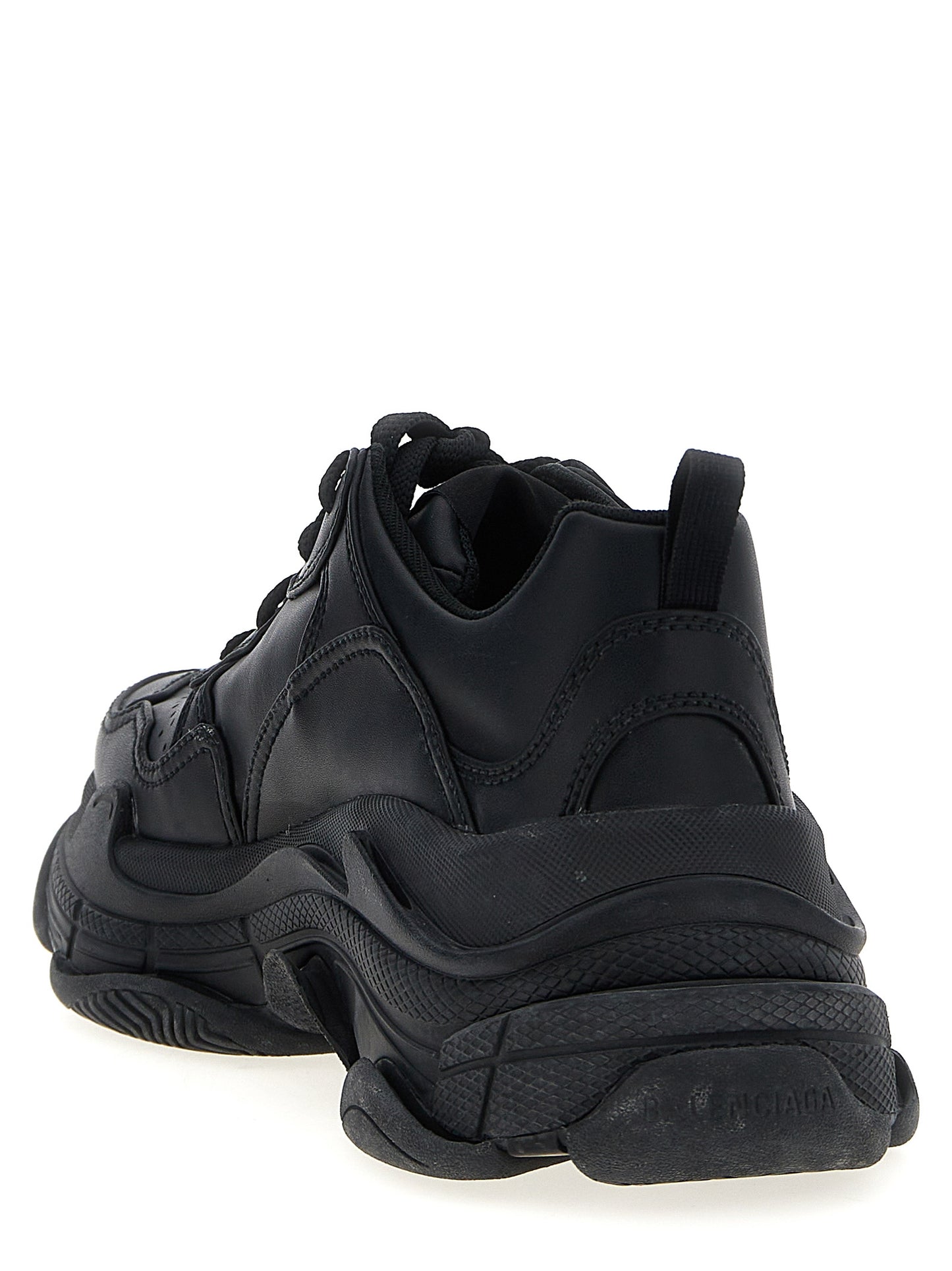 Athletic Sneakers by Balenciaga for men in polyethylene & polyurethane black features an effortless chic silhouette, showcasing the signature athletic style of the Men's Athletic Polyethylene & Polyurethane Sneakers collection with a truly effortless chic finish.