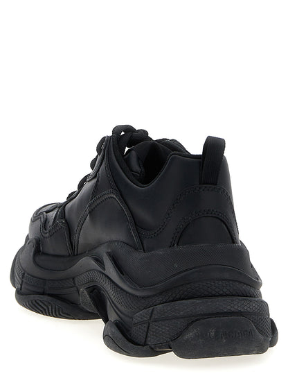 Athletic Sneakers by Balenciaga for men in polyethylene & polyurethane black features an effortless chic silhouette, showcasing the signature athletic style of the Men's Athletic Polyethylene & Polyurethane Sneakers collection with a truly effortless chic finish.