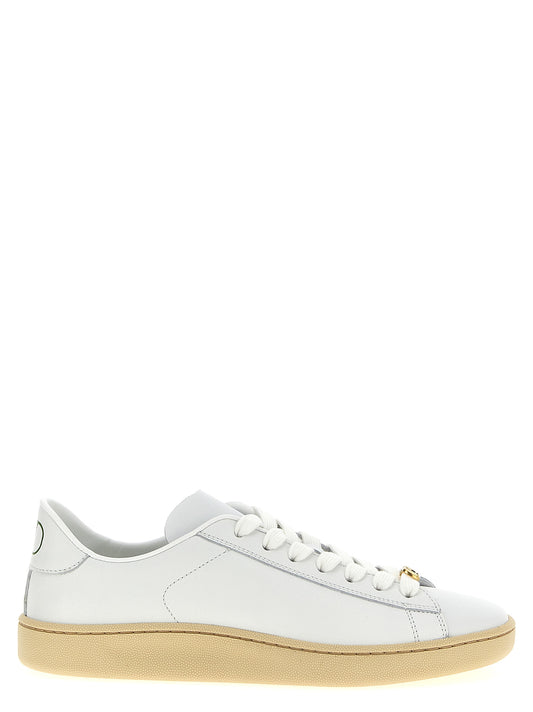 Sneakers by Valentino Garavani for women in calfskin leather white & signature presents a impeccable silhouette as V Logo Women's Low Top Calfskin Leather Sneakers, expertly defined by a impeccable low-top style for a impeccable, high-fashion look.