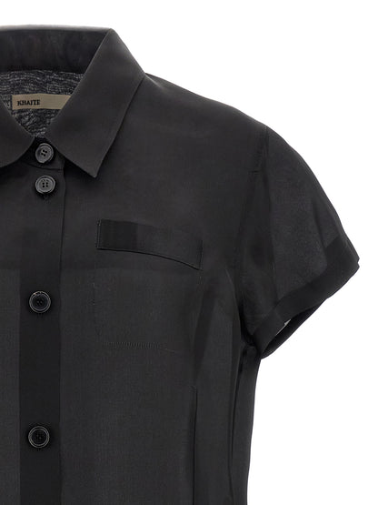 Khaite Black Silk Blouse